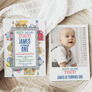 Convites Primeiro aniversario de Transporte Rodoviário de F