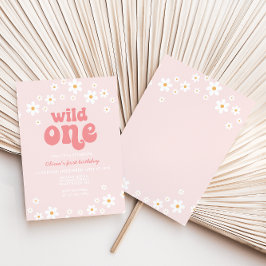 Convites Primeiro aniversário de um boho floral selvagem