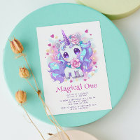 Primeiro Aniversário de Um Moderno Unicórnio Magic