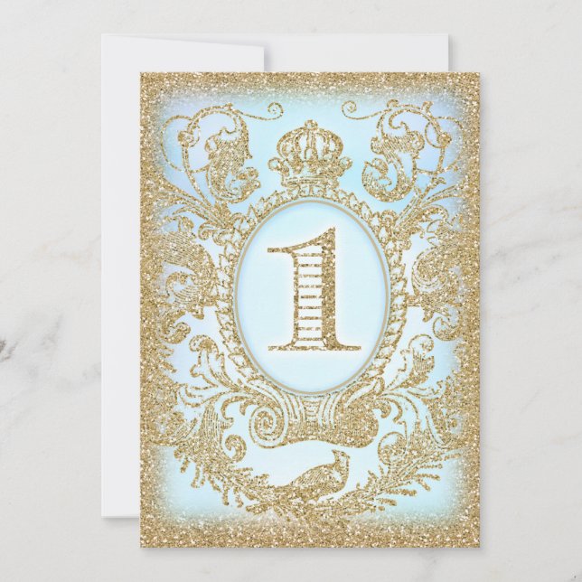 Convites Primeiro aniversário de uma vez Príncipe (Frente)