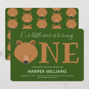 Convites Primeiro aniversario de Urso Animal