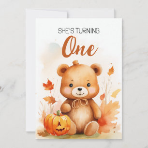Convites Primeiro aniversario de Urso Branco e Castanho