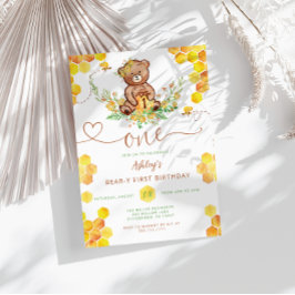 Convites Primeiro aniversario de Urso de Mel