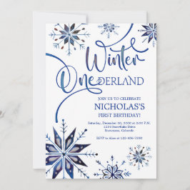 Convites Primeiro aniversario de Winter Onederland