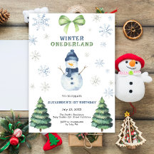 Primeiro aniversario de Winter Onederland Snowman