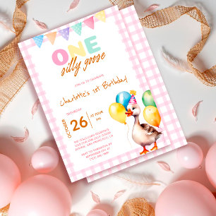 Convites Primeiro aniversario de Xadrez rosa-rosado com Bob