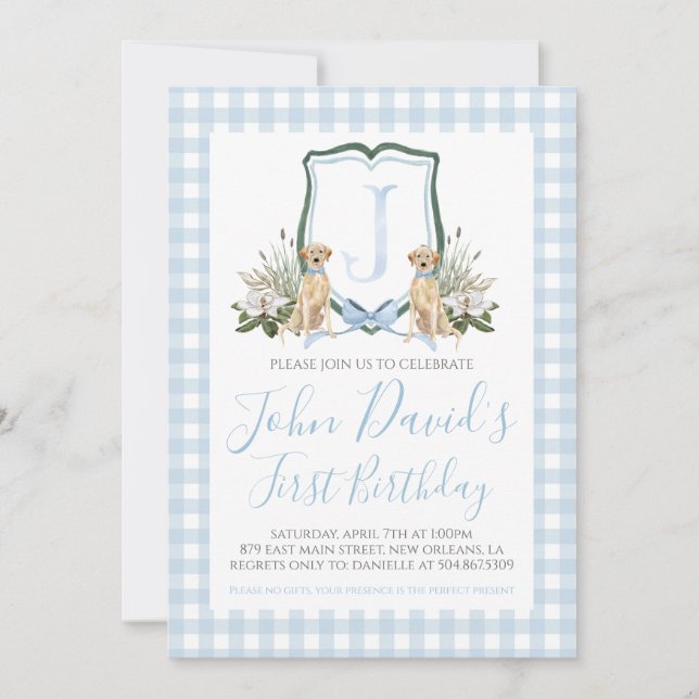 Convites Primeiro Aniversário do Cão Azul do Sul (Frente)