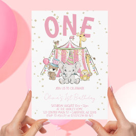 Convites Primeiro aniversario do Carnaval Rosa