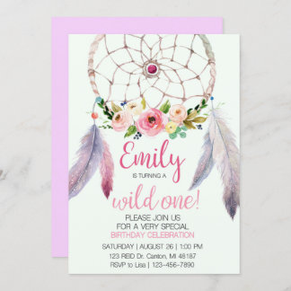 Convites primeiro aniversario do Dream Catcher