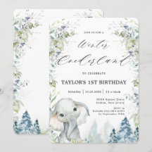 Primeiro aniversario do Elefante Chic Winter Onede