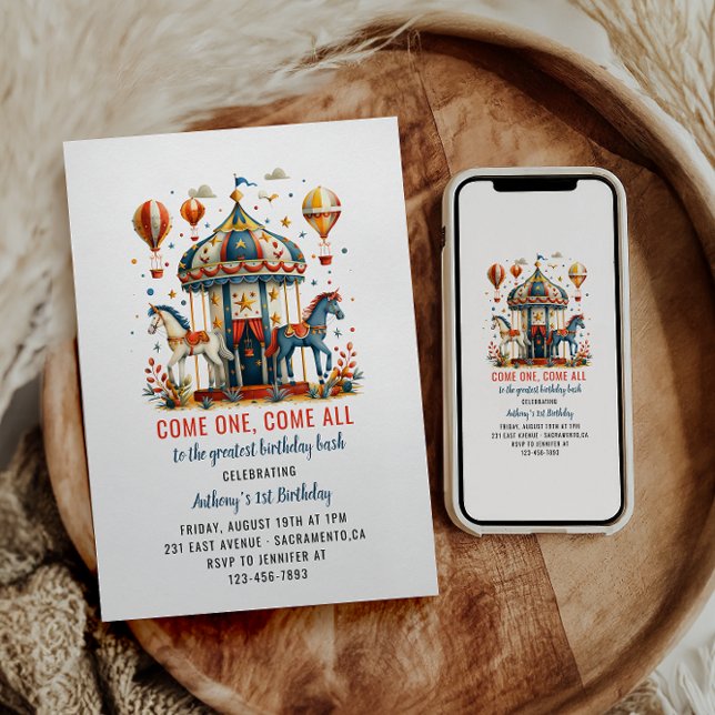 Convites Primeiro aniversario do Festival de Carnaval de Ci (Criador carregado)