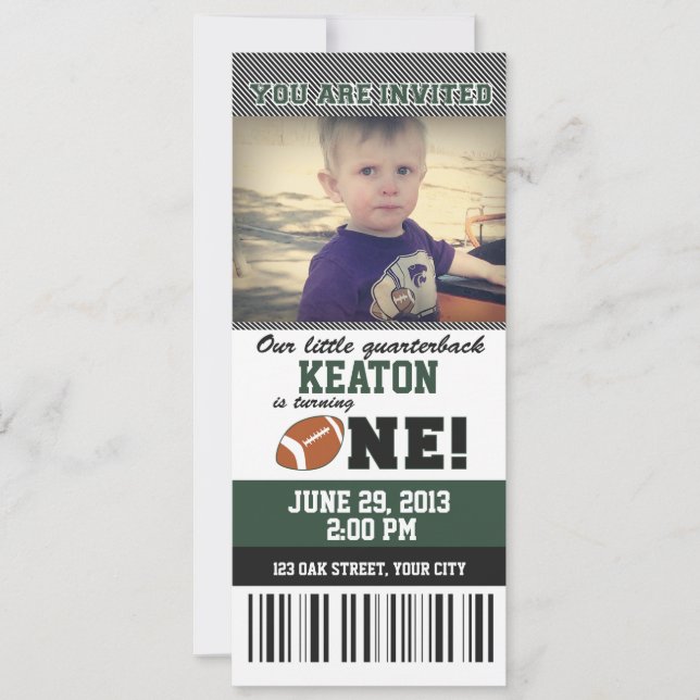 Convites Primeiro aniversário do futebol (Frente)