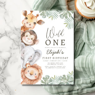 Convites Primeiro aniversario do Garoto Safari Selvagem