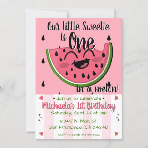 Convites Primeiro Aniversário do Melon Watermelon