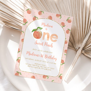 Convites Primeiro Aniversário do Peach Doce