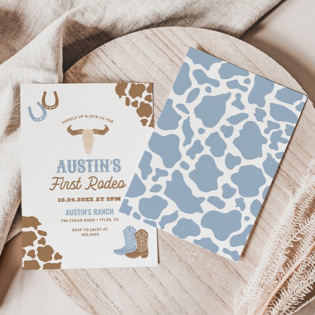 Convites Primeiro aniversário do Rodeo Cowboy (Criador carregado)