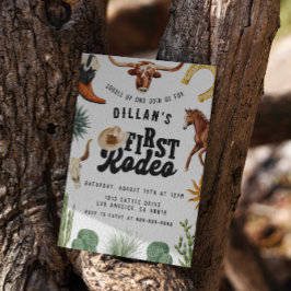 Convites Primeiro aniversário do Rodeo Cowboy