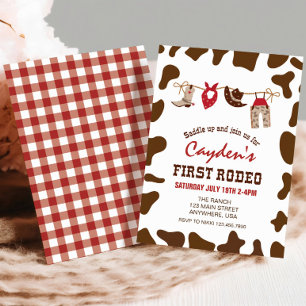 Convites Primeiro Aniversário do Rodeo Western Cowboy