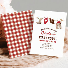 Convites Primeiro Aniversário do Rodeo Western Cowboy