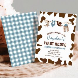 Convites Primeiro Aniversário do Rodeo Western Cowboy
