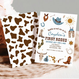 Convites Primeiro Aniversário do Rodeo Western Cowboy