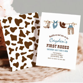 Convites Primeiro Aniversário do Rodeo Western Cowboy