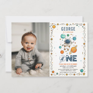 Convites Primeiro aniversario do Space Adventure   Espaço E