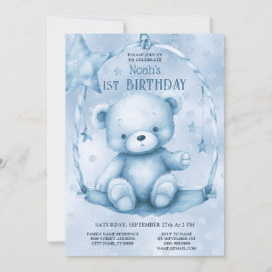 Convites Primeiro aniversario do Urso Azul