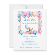 Primeiro Aniversário do Urso Colorido do Balão