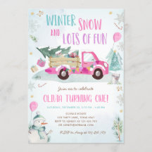 Primeiro Aniversário do Winter Pink Truck Snow Fun