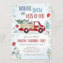 Primeiro Aniversário do Winter Red Truck Snow Fun 