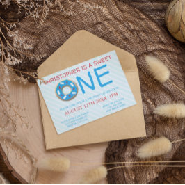 Convites Primeiro aniversario Doce de Um Rosquinha