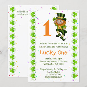 Convites Primeiro aniversário duelo de um trevo irlandês