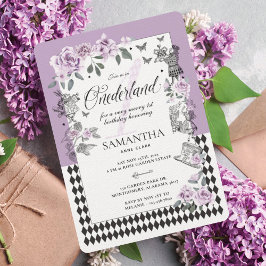 Convites primeiro aniversario em Onederland Chic Floral Fai