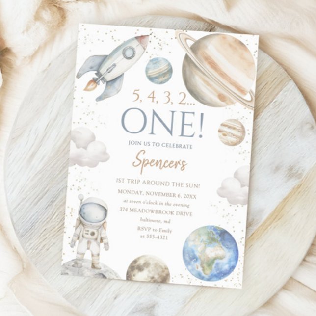 Convites Primeiro aniversario espacial externo Primeira via (Criador carregado)