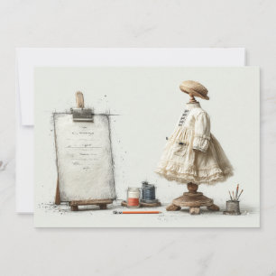 Convites Primeiro aniversario Estúdio do Escritor de Roupa 