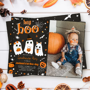 Convites Primeiro aniversario Fantasma Cute de Halloween Sp
