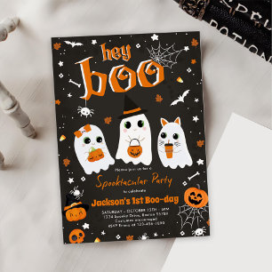 Convites Primeiro aniversario Fantasma Cute de Halloween Sp