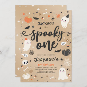 Convites Primeiro aniversario Fantasma de Halloween de Spoo