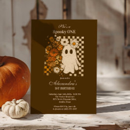Convites Primeiro aniversario Fantástico Rustic Checkerboar
