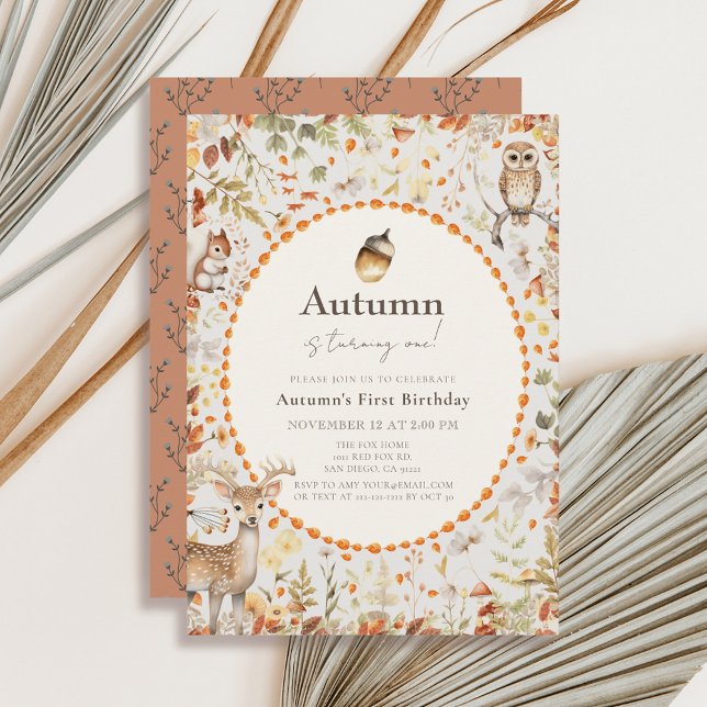 Convites Primeiro aniversario Florestal De Cogumelos (Criador carregado)