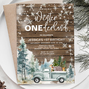 Convites Primeiro aniversario Florestal Onederland de Wood