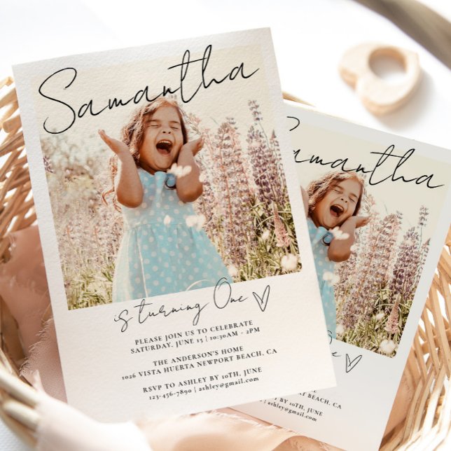 Convites Primeiro Aniversário, Foto BIrthday Para Todas As  (Criador carregado)