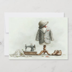 Convites primeiro aniversario Haute Couture Baby Boy e Atel