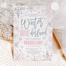 Convites Primeiro aniversario Inverno ONEderland Silver Sno