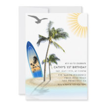 Primeiro aniversario neutro de Verão de praia com