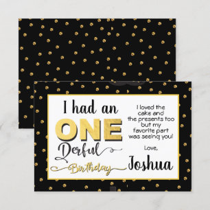 Convites Primeiro aniversario Onemagnifico - obrigado, bilh