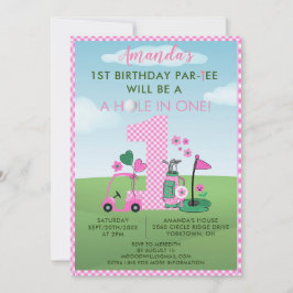 Convites Primeiro aniversario Par-Tee Encantador De Golfe R