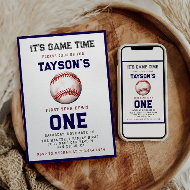 Convites Primeiro aniversario para Baixo no Primeiro Ano (Criador carregado)