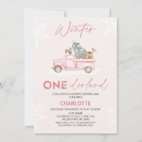Primeiro aniversario Pink Truck Foto Winter Oneder